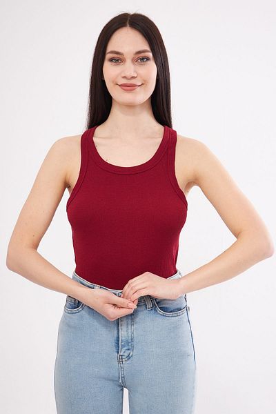 ufukmoda Women's Ribbed Camisole Halter Neck Tank Top