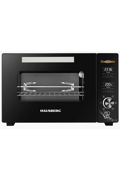 Hausberg Cuptor Electric Digital Cu Rotisor Si Ventilator Hb-9260, 1800w, Turbo, 48l, Temperatura 230, Negru