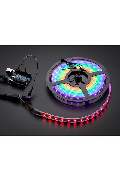 Adafruit Bandă LED RGB digitală NeoPixel - Negru 60 LED-uri - Bandă LED - 1m