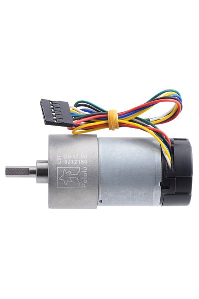Pololu electric motor 12V, 50:1, 37Dx70L, helical pinion, 64CPR