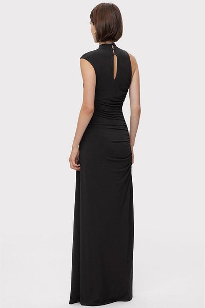 Herve Leger Rochie din jerseu cu pliuri - - Negru, XS