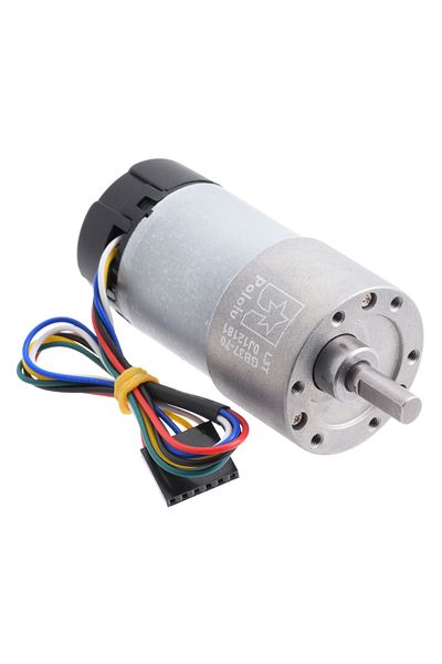 Pololu Electric Motor 12v, 70:1, 37dx70l, Helical Pinion, 64cpr