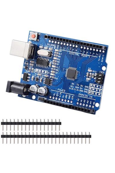 ROBOFUN Placă de dezvoltare compatibilă Arduino R3 SMD, versiune îmbunătățită a cipului CH340,