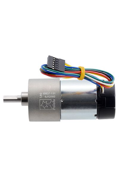 Pololu metallic electric motor 24V, 131:1, 37Dx73L, helical pinion, encoder