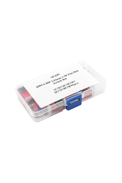 ROBOFUN 45PCS DIP 2.54mm 1-9P Flat Dial Switch Kit