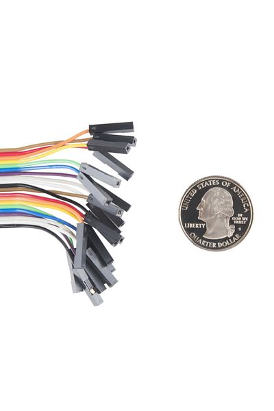 ROBOFUN Male - female connection wires (10 pieces) 20cm