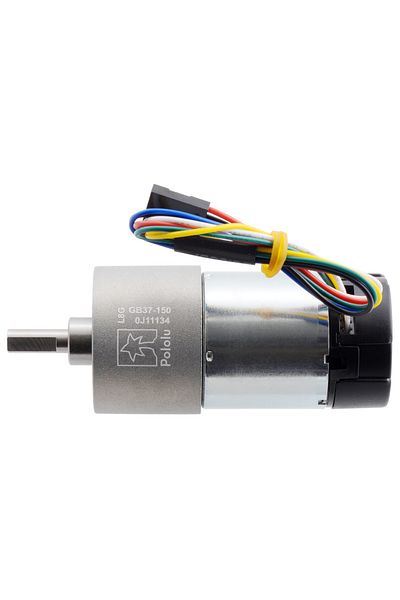 Pololu metallic electric motor 24V, 150:1, 37Dx73L, helical pinion, encoder