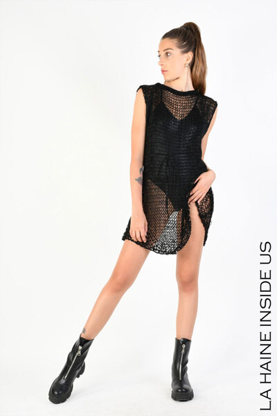 La Haine Inside Us ROCHIE FĂRĂ MÂNECI FINEZZA - - NEGRU, XS/S