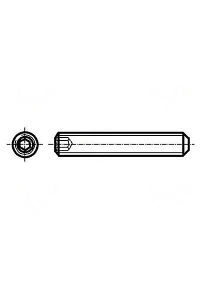 TME Set of headless screws, M3 X 10, hexagon socket (10 pieces)