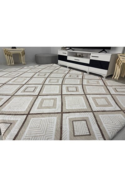 Muensu Stripe Pattern 6Mt2 Welsoft Embossed Elastic-Free Carpet Cover, Fleece...