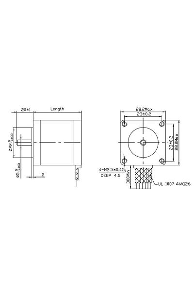 Pololu Bipolar stepper motor, 200 steps, 4.5V, 0.67 A/phase