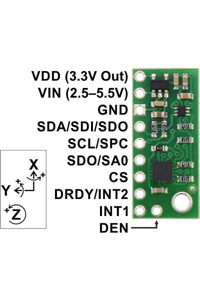 Pololu 3-axis gyroscope L3GD20H