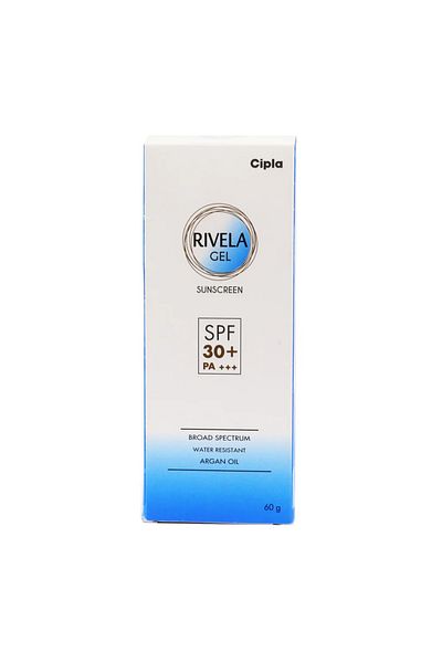 Cipla Rivela Face Gel with Argan Oil SPF 30+ | Water Resistant Anti-Aging Cream, 60g