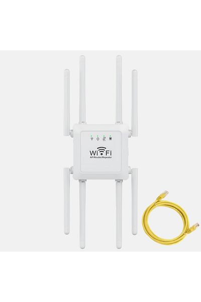 BiXXBi Amplificator Semnal Wireless WI-Fi 3 in 1 300Mbps, Frecventa 2.4G, 8 antene 5db, Configurare Rapida