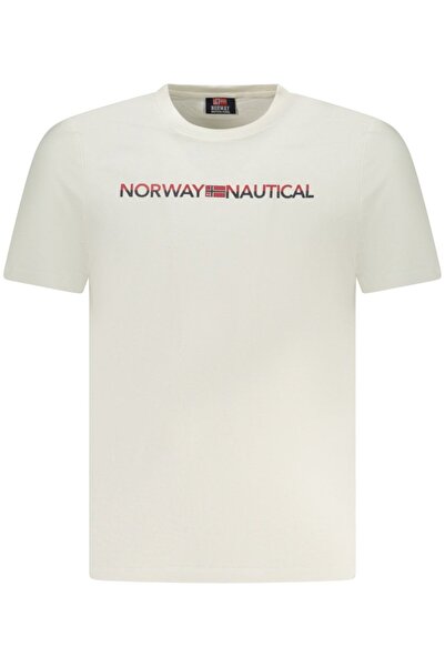 Norway Tricou bărbătesc cu imprimeu cu logo și guler rotund