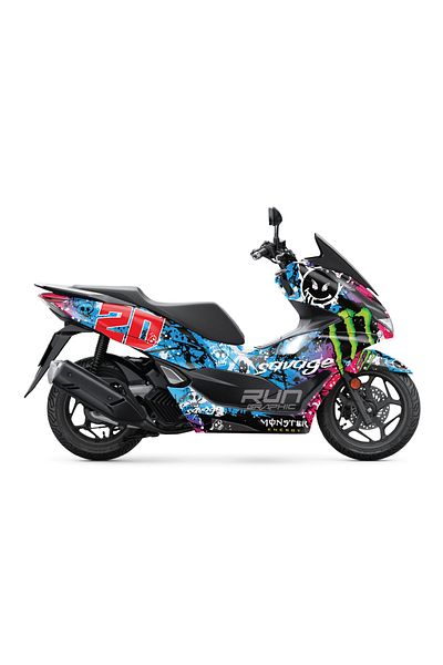 Run Grafik Shop Honda Pcx 2021-2024 Mixed Coating Graphics Set Kit