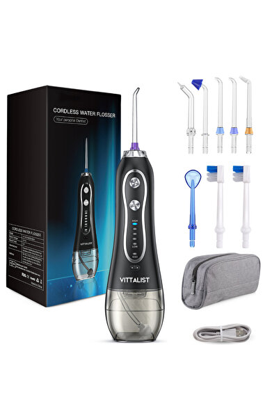 Vittalist Oral Irrigator for Mouthwash, 5 Intensity Levels and 8 nuzzles Incl...