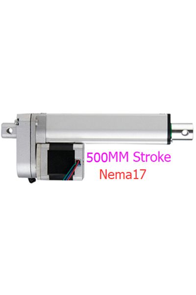 ROBOFUN Electric Rod with Actuator Stroke 500MM 35MM/S 150N DC6V-24V Nema17 Stepper