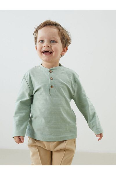LC Waikiki Judge Collar Baby Boy T-Shirt and Sweatpants Set of 2