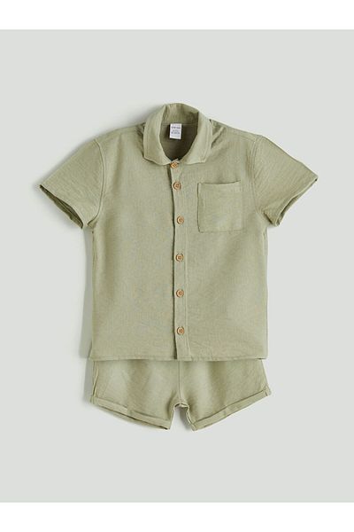 LC Waikiki Basic Baby Boy Shirt and Shorts 2-Pack
