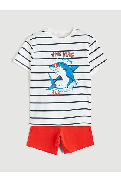 LC Waikiki Printed Boys' T-Shirt and Shorts 2-Pack