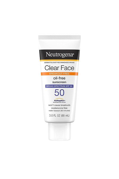 Neutrogena Clear Face Oil-Free SPF 50 Face Lotion for Acne-Prone Skin, 88ml