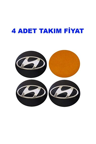 RENSA Wheel Hub Arma Black Color 56mm Adhesion 4 Pcs Set Hyundai