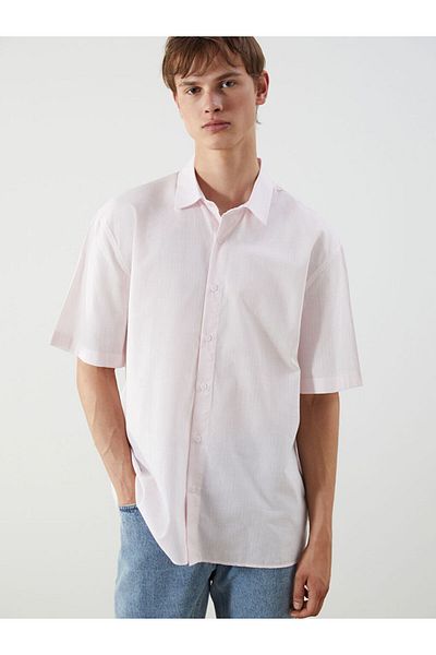 LC Waikiki Comfortable Fit Short Sleeve Poplin Men's Shirt