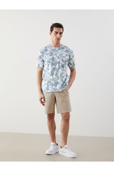 LC Waikiki New Season Crew Neck Pattern Χτενισμένο βαμβακερό ανδρικό Tisort - S5JU49Z8