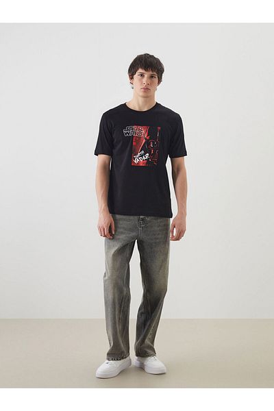 LC Waikiki Crew Neck Star Wars Printed Combed Cotton Men's T-Shirt
