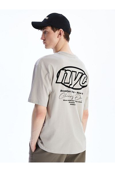 LC Waikiki Crew Neck Printed Combed Cotton Men's T-Shirt