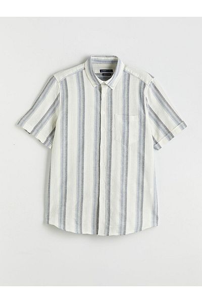 LC Waikiki Quality Parts from Celebi Store |   Regular Fit Short Sleeve Striped Men's Shirt