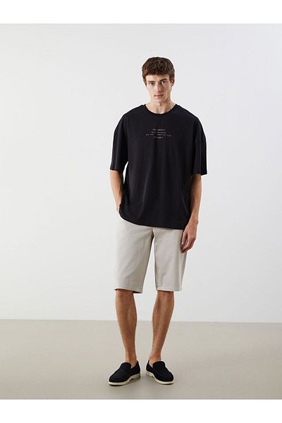 LC Waikiki New Season Crew Neck εμπριμέ χτενισμένο βαμβακερό ανδρικό Tisort - S5IJ27Z8