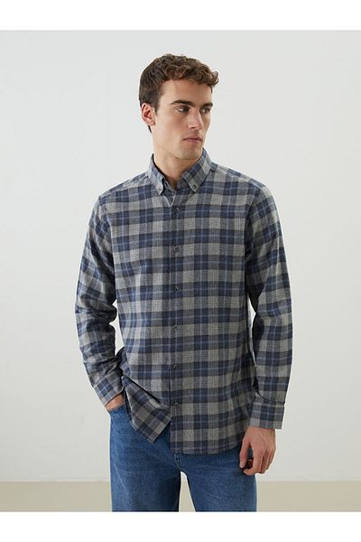 LC Waikiki Regular Fit Long Sleeve Plaid Men's Shirt