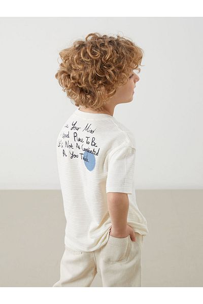 LC Waikiki Crew Neck Printed Boy's T-Shirt