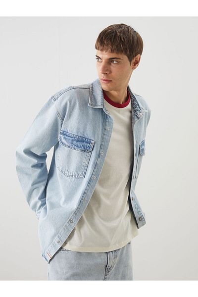 LC Waikiki Comfortable Fit Long Sleeve Men's Jean Shirt