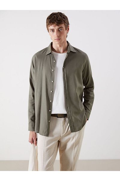 LC Waikiki Slim Fit Long Sleeve Dobby Men's Shirt