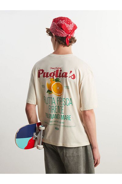 LC Waikiki Crew Neck Printed Combed Cotton Men's T-Shirt