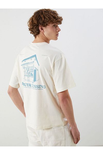 LC Waikiki Crew Neck Printed Combed Cotton Men's T-Shirt