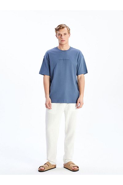 LC Waikiki Crew Neck Printed Combed Cotton Men's T-Shirt