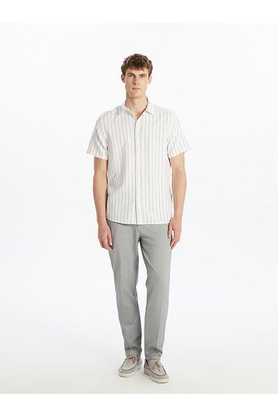 LC Waikiki Regular Fit Short Sleeve Striped Men's Shirt