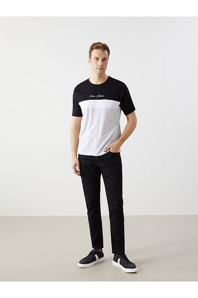 LC Waikiki Crew Neck Short Sleeve Color Block Men's T-Shirt
