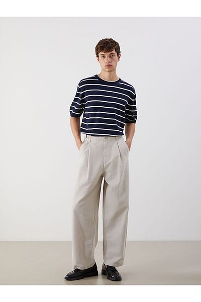 LC Waikiki Standard Fit Gabardine Men's Pleated Trousers