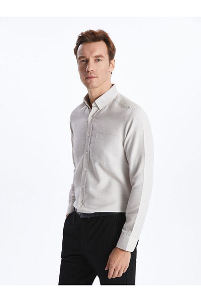 LC Waikiki Regular Fit Long Sleeve Dobby Men's Shirt