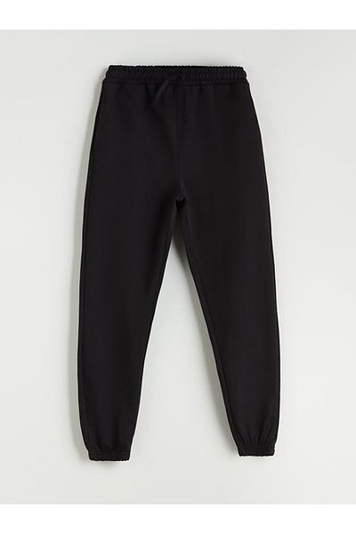 LC Waikiki Black Elastic Waist Boys Jogger Sweatpants