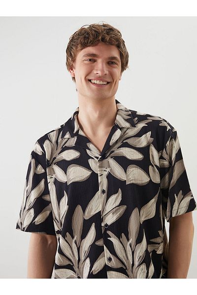 LC Waikiki Regular Fit Short Sleeve Patterned Men's Shirt