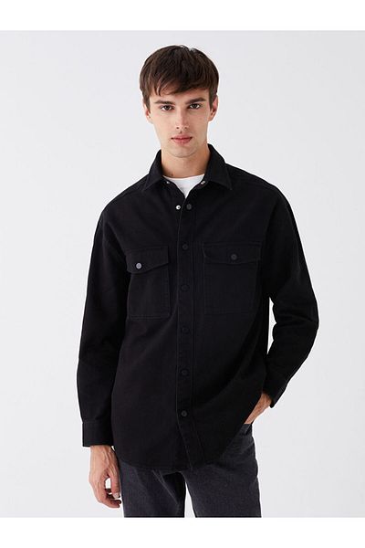 LC Waikiki Comfortable Fit Long Sleeve Gabardine Men's Shirt