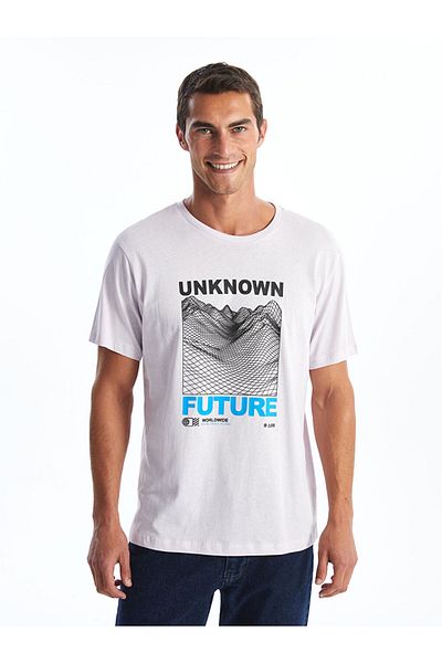 LC Waikiki Crew Neck Short Sleeve Printed Combed Cotton Men's T-Shirt