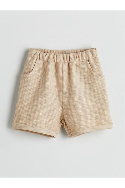 LC Waikiki Elastic Waist Basic Baby Boy Shorts 2-Piece