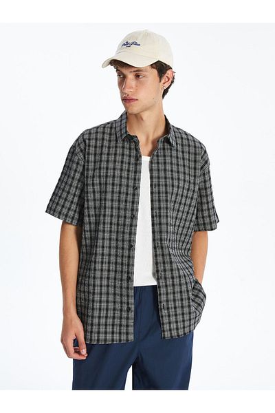 LC Waikiki Comfortable Fit Short Sleeve Plaid Men's Shirt
